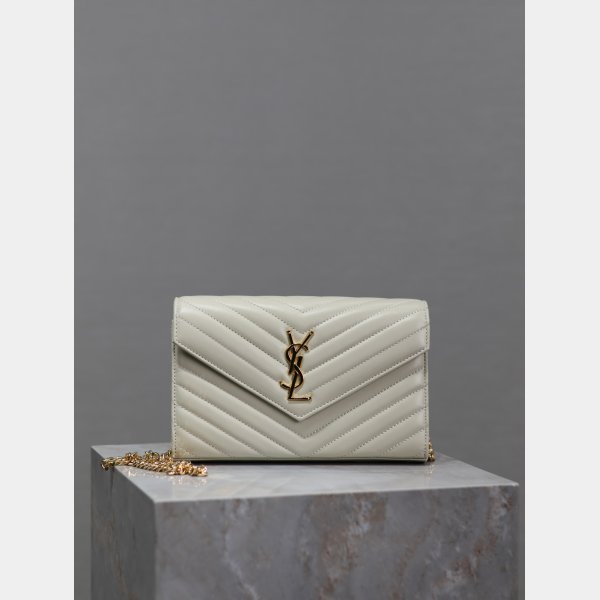 YSL Replica 393953/377828 Smooth Leather Envelope Bag